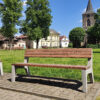 Parkbank Betla 12 Parkbank met betonnen zijsteunen en zitting en rugleuning hout